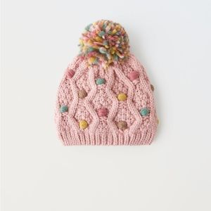 Zara Pom Pom Knit Hat